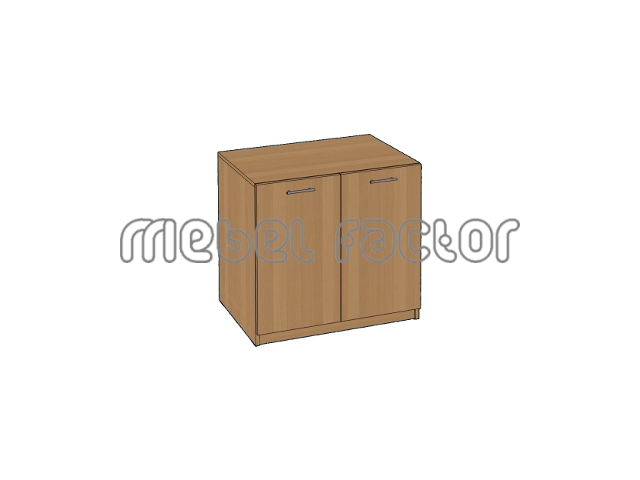 Double cupboard for office equipment with two levels and doors 2H