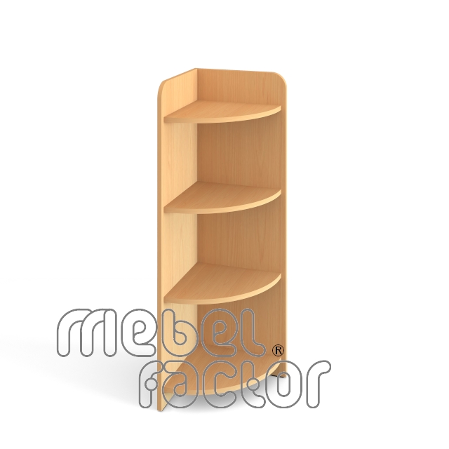 Corner shelf with three levels