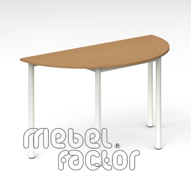 School table RONDO semicircle 120x60cm, H71cm