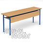 Triple table RONDO H76cm with front and shelf