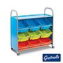 Callero treble column trolley, 9 deep trays (tilted)